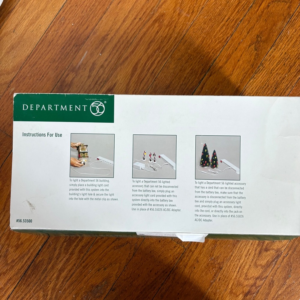 Department 56 Building & Accessories Lighting System White One Port Doesn't Work - Picture 4 of 5